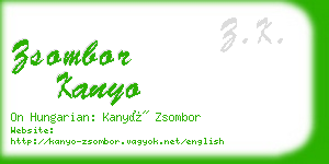 zsombor kanyo business card